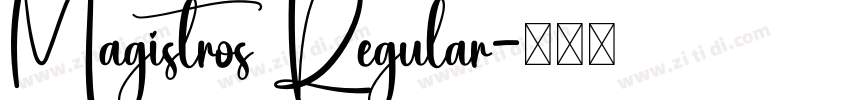 Magistros Regular字体转换
